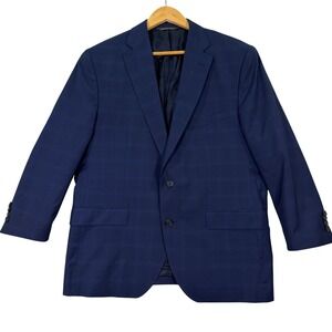 Jack Victor Elite Mens 44XS Navy Blue Wool Blazer Sport Coat Zignone Super 100s